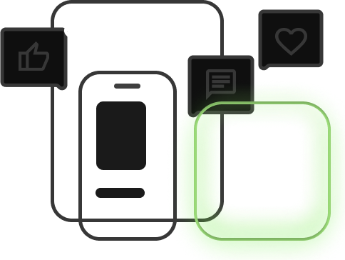 Icône de gestion des réseaux sociaux et stratégie de community management